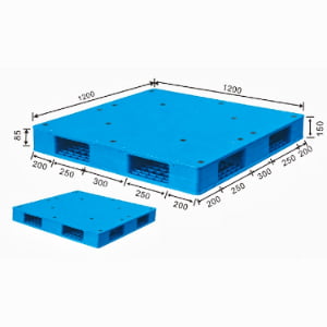 1200 × 1200 hygienic plastic pallet – reversible h1212psc