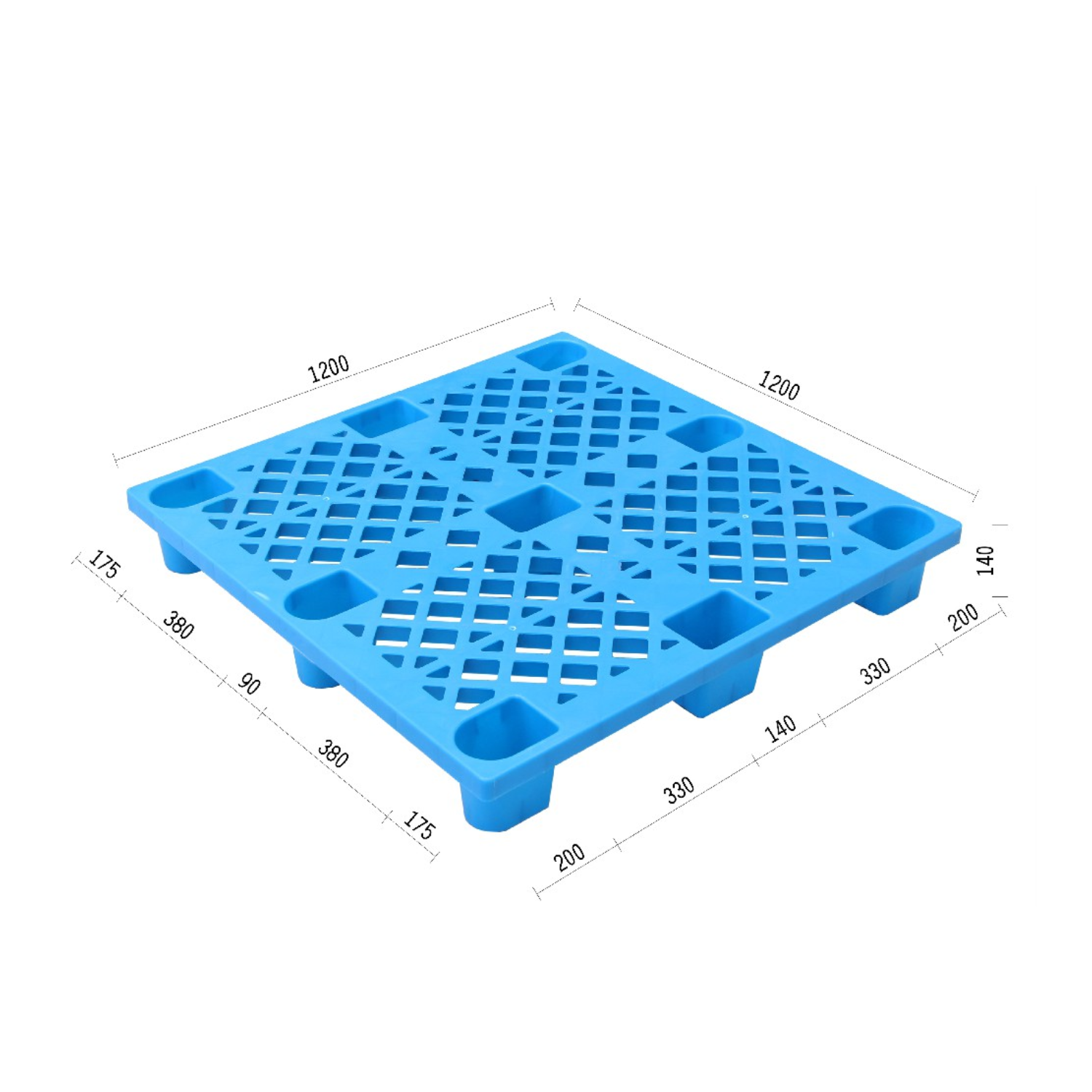 1200×1200 Nestable Plastic Pallet – Open Deck | 1212