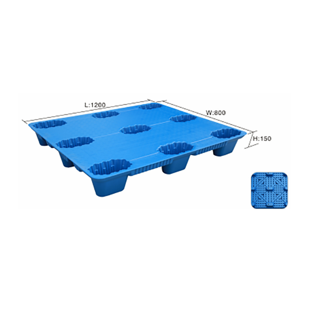 1200×800 Nestable Plastic Pallet – Blow Moulding | 1208