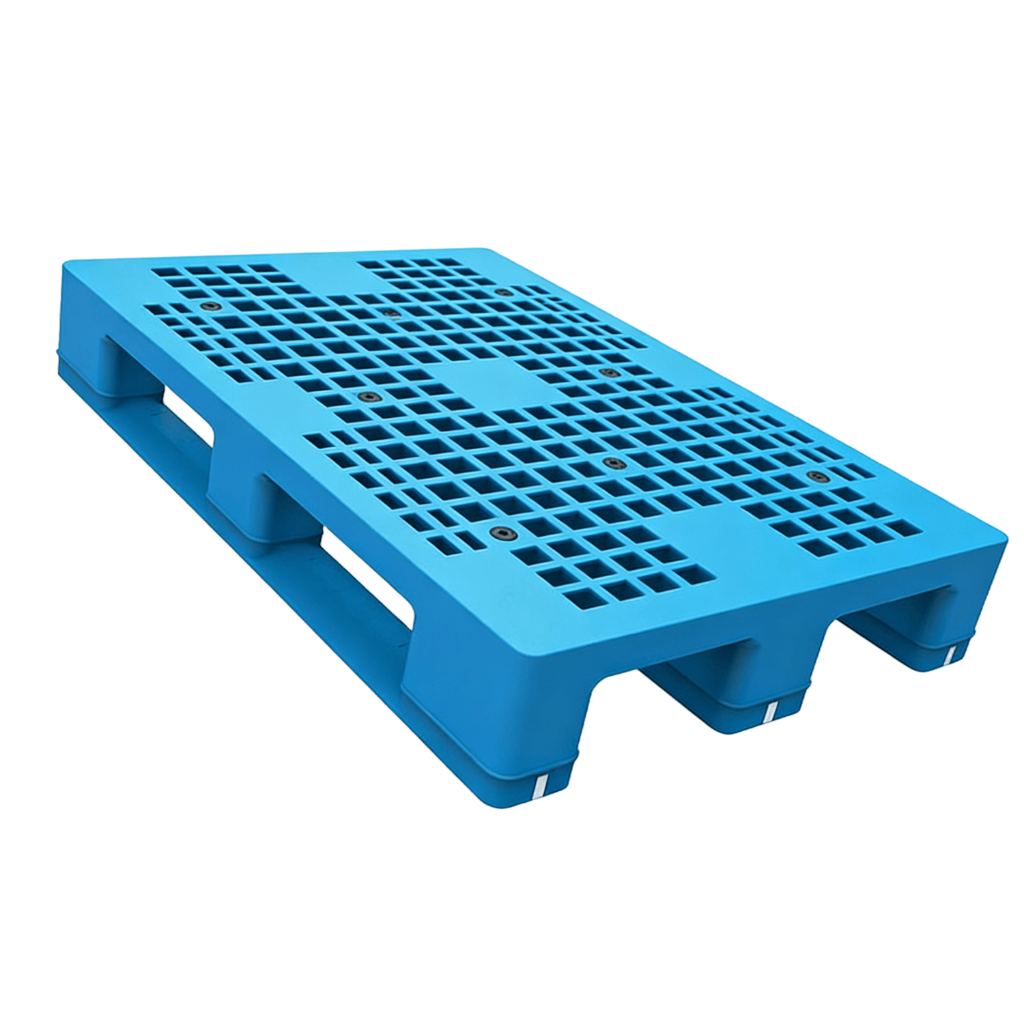 1200 × 800 Medium Duty Plastic Pallets 3 Skids | 1208WHT-3