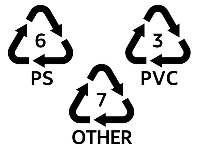 ps pvc other recycling mark
