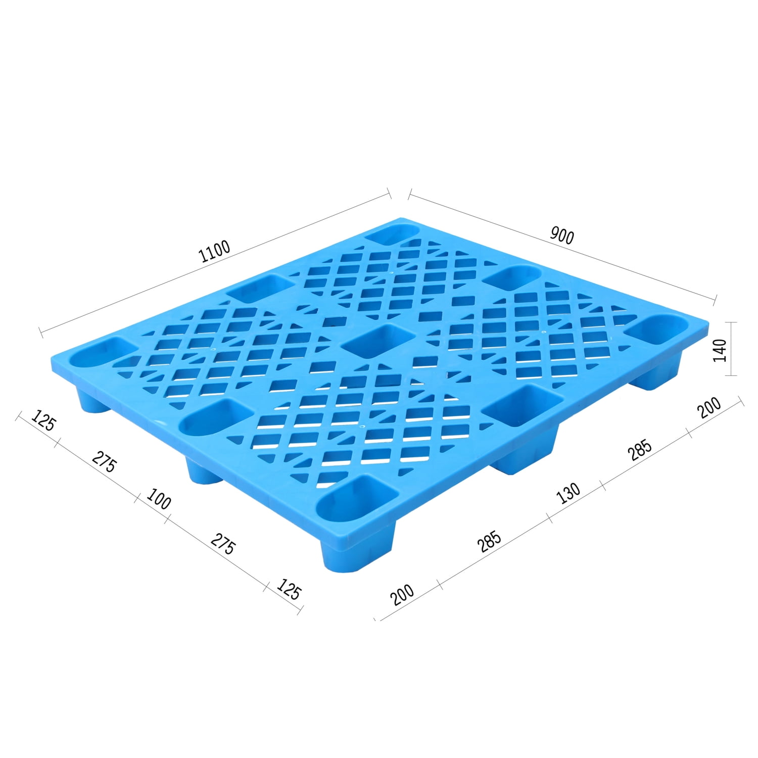 Recycled Plastic Pallet – 9 Legs – Vented Deck | 1109JWB
