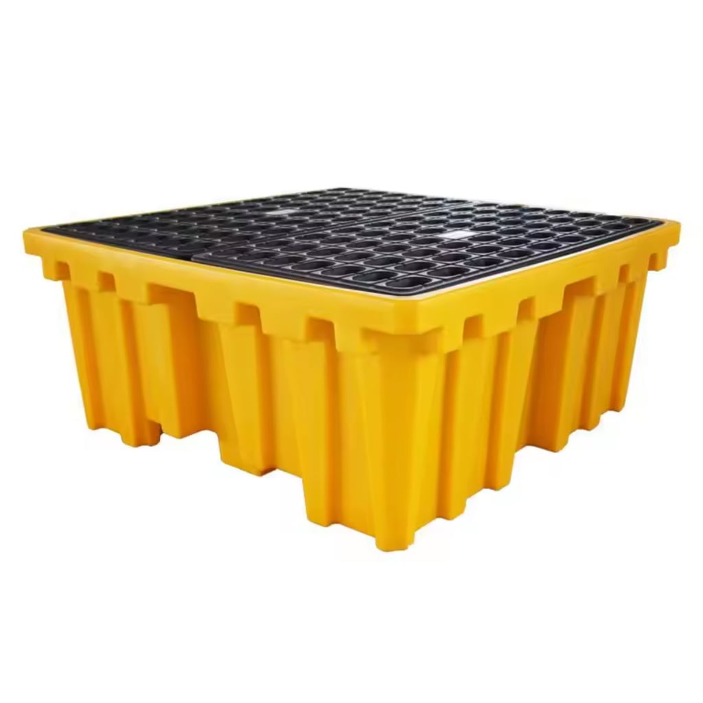Single Spill Containment Plastic Pallet | 2 Way | IBC