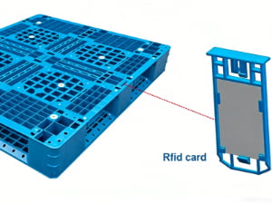 plastic pallet with rfid card slot