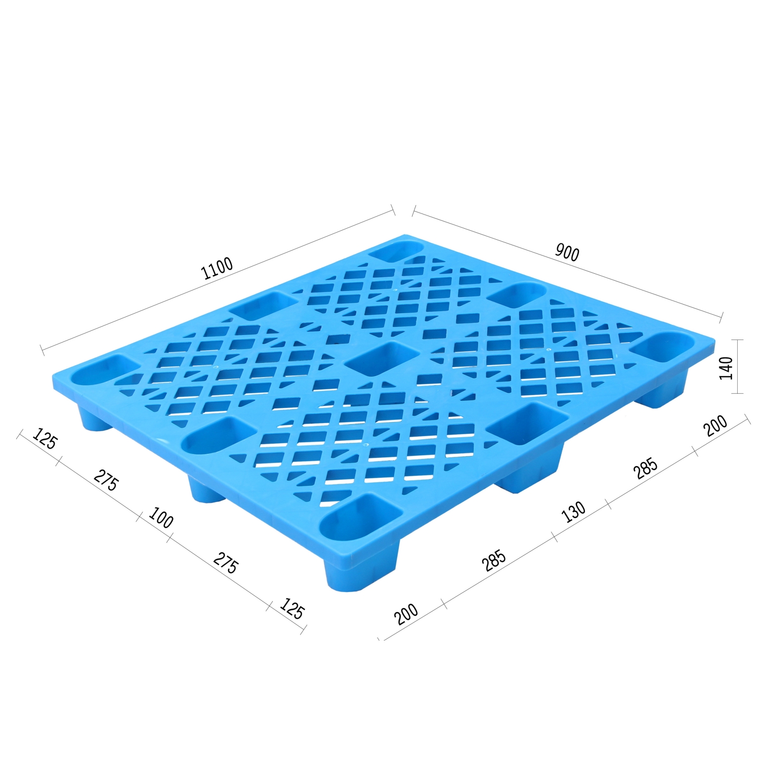 1100×900 Nestable Plastic Pallet – Open Deck | 1109JWB