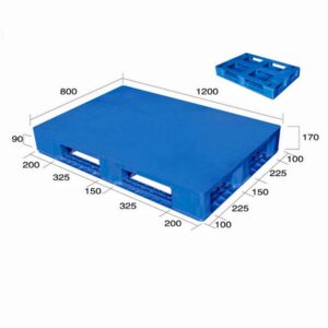 1200 × 800 mm stackable pallet – 6 runner 1208b2