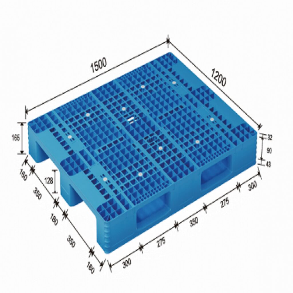1500×1200 Rackable Plastic Pallets​ – Vented Top – 3 Runner | Y1512WHD
