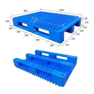 plastic pallet for printing – slotted top – 3 runner enl1208 190