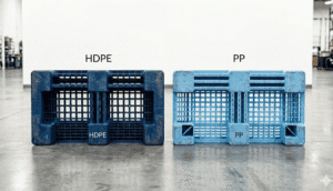 hdpe and pp plastic pallets comparison for warehouse logistics