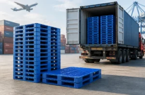 lightweight nestable export plastic pallets for international cross border shipping logistics