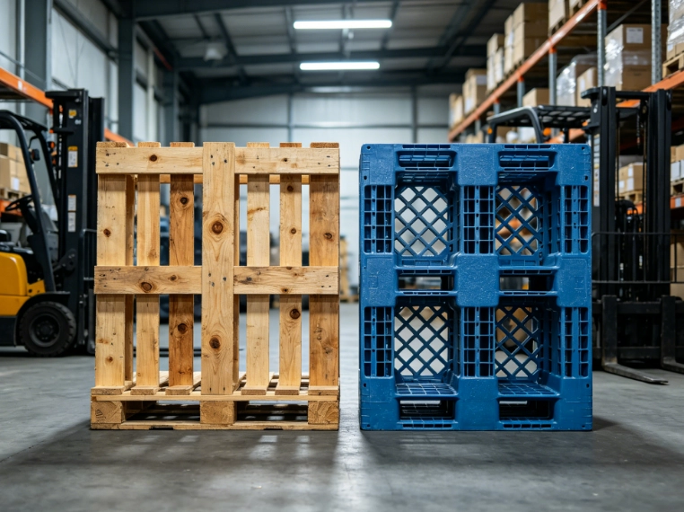 plastic vs wooden pallets which is better for shipping, storage, and supply chain use